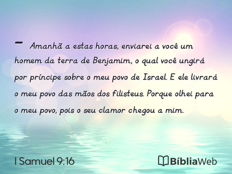 I Samuel 9:16 em imagem para compartilhar