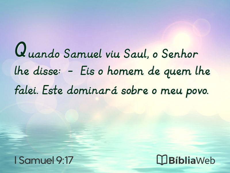 I Samuel 9:17 em imagem para compartilhar