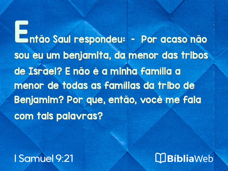 I Samuel 9:21 em imagem para compartilhar