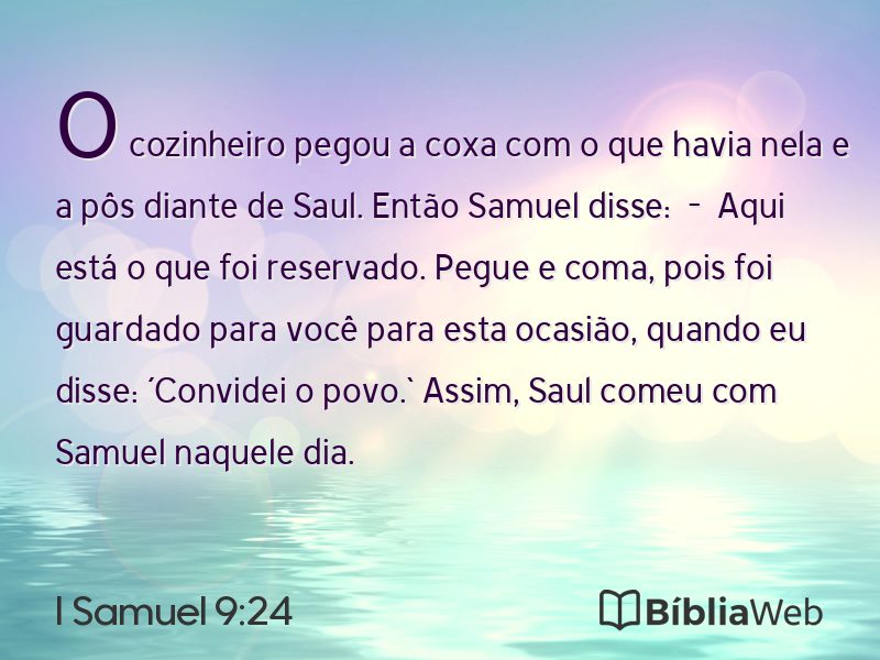 I Samuel 9:24 em imagem para compartilhar