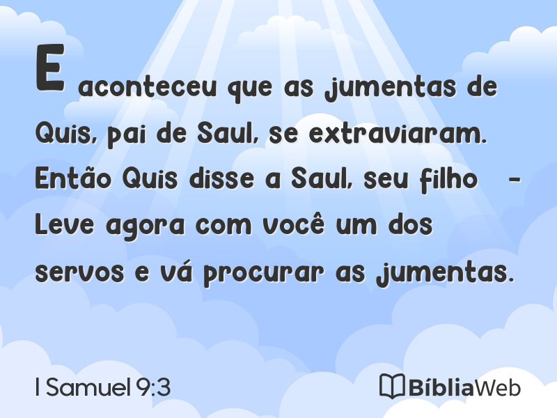 I Samuel 9:3 em imagem para compartilhar