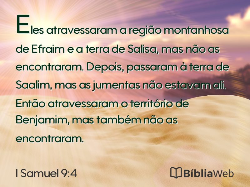 I Samuel 9:4 em imagem para compartilhar