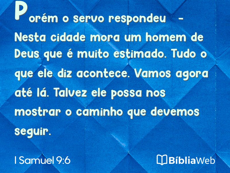 I Samuel 9:6 em imagem para compartilhar