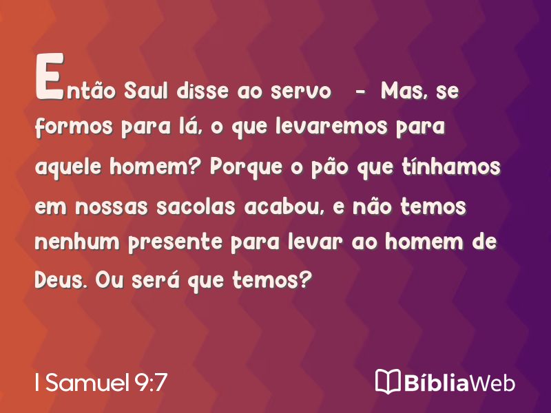 I Samuel 9:7 em imagem para compartilhar