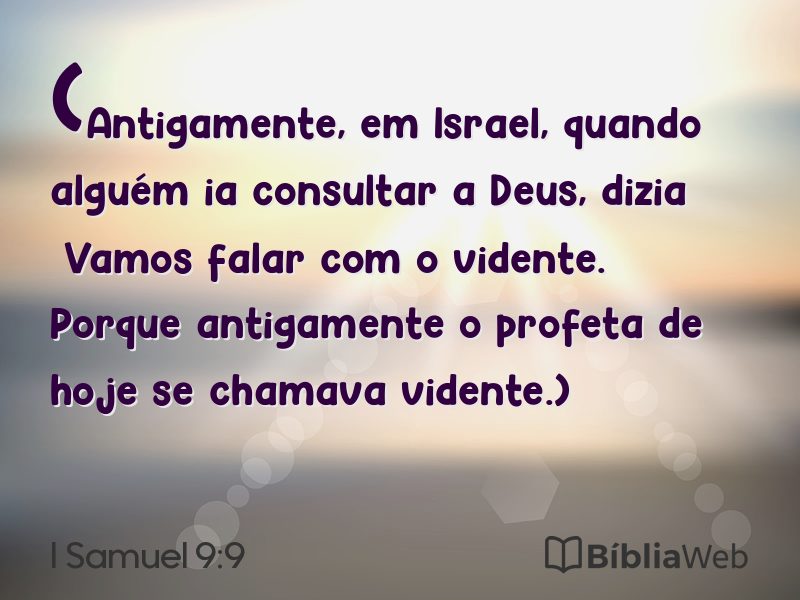 I Samuel 9:9 em imagem para compartilhar