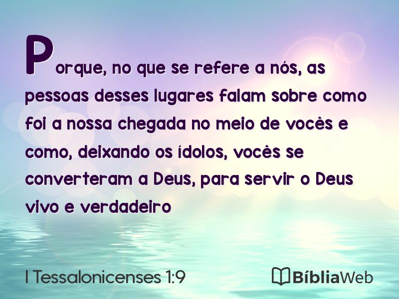 I Tessalonicenses 1:9 em imagem para compartilhar