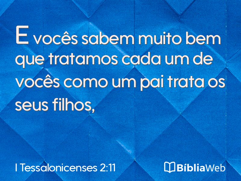 I Tessalonicenses 2:11 em imagem para compartilhar