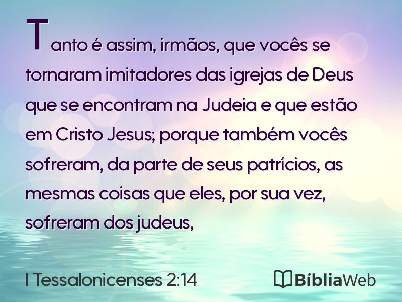 I Tessalonicenses 2:14 em imagem para compartilhar