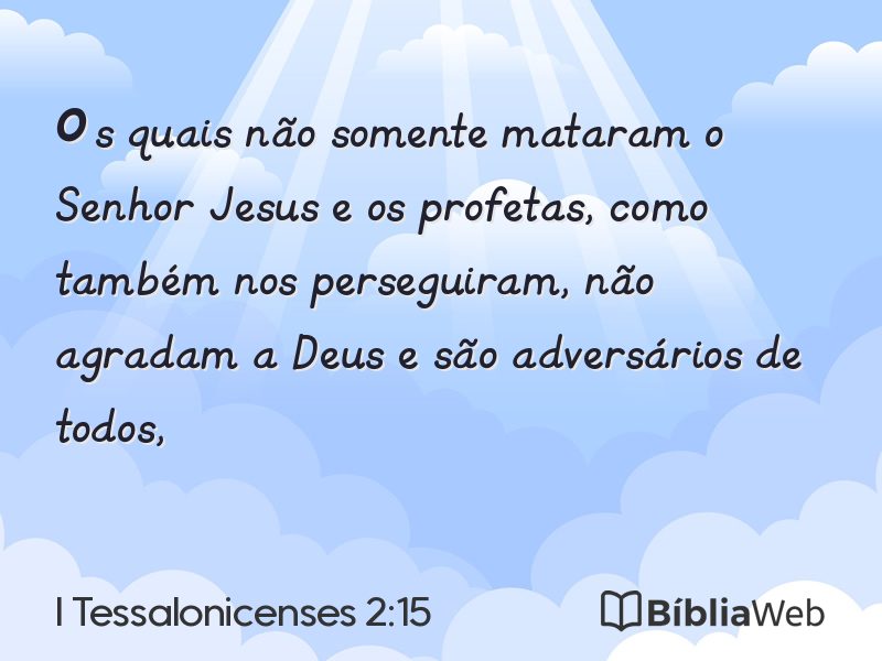 I Tessalonicenses 2:15 em imagem para compartilhar