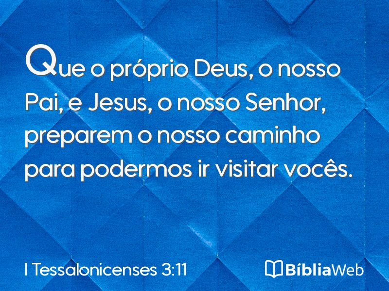 I Tessalonicenses 3:11 em imagem para compartilhar