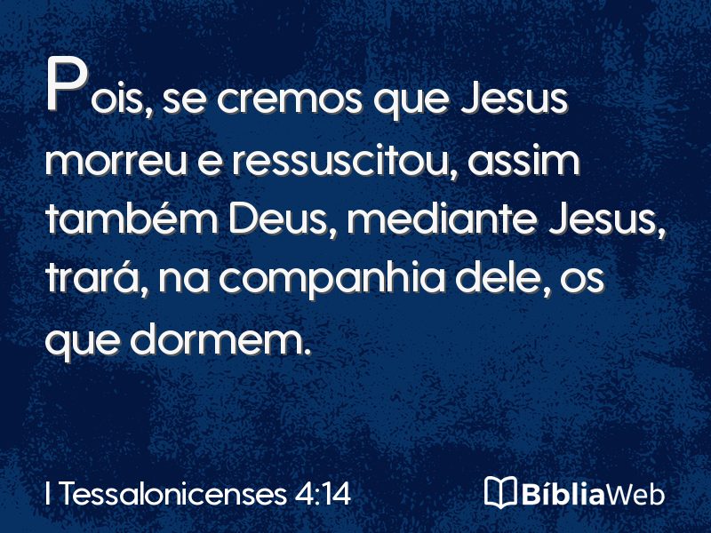 I Tessalonicenses 4:14 em imagem para compartilhar