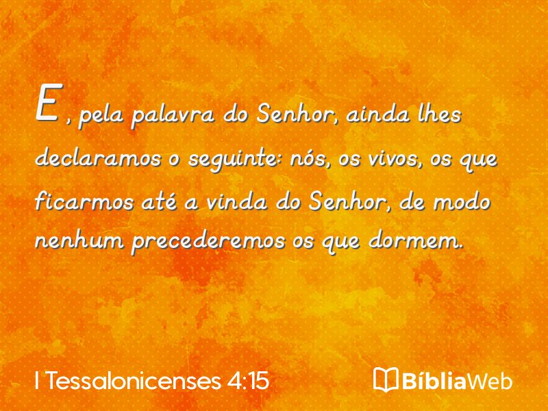 I Tessalonicenses 4:15 em imagem para compartilhar