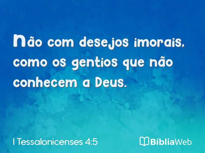 I Tessalonicenses 4:5 em imagem para compartilhar