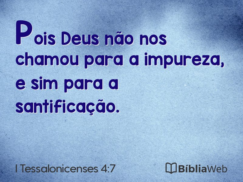 I Tessalonicenses 4:7 em imagem para compartilhar