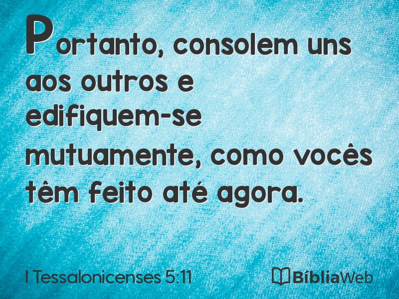 I Tessalonicenses 5:11 em imagem para compartilhar