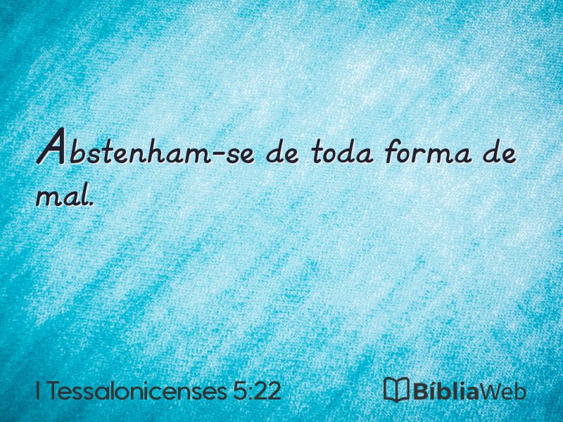 I Tessalonicenses 5:22 em imagem para compartilhar