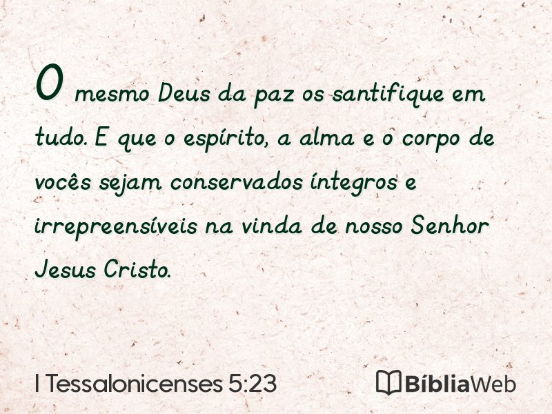 I Tessalonicenses 5:23 em imagem para compartilhar