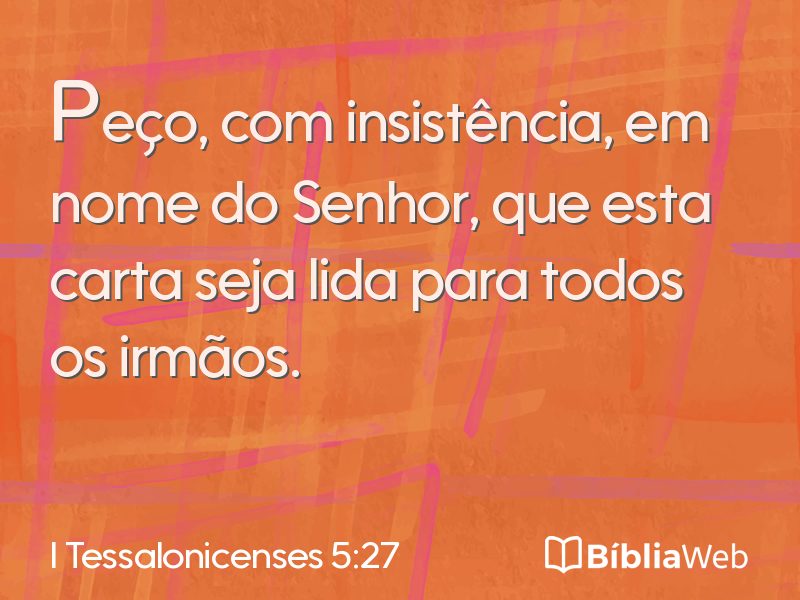 I Tessalonicenses 5:27 em imagem para compartilhar