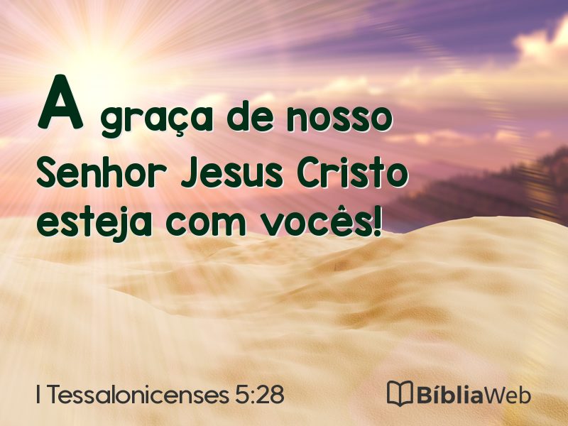 I Tessalonicenses 5:28 em imagem para compartilhar