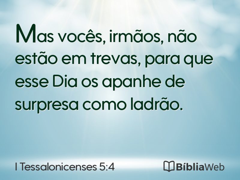 I Tessalonicenses 5:4 em imagem para compartilhar