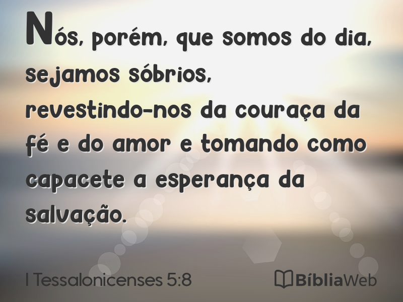 I Tessalonicenses 5:8 em imagem para compartilhar