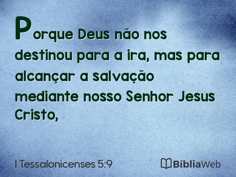 I Tessalonicenses 5:9 em imagem para compartilhar