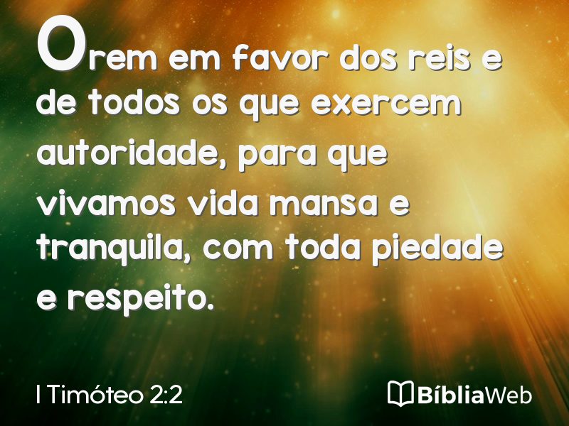 I Timóteo 2:2 em imagem para compartilhar