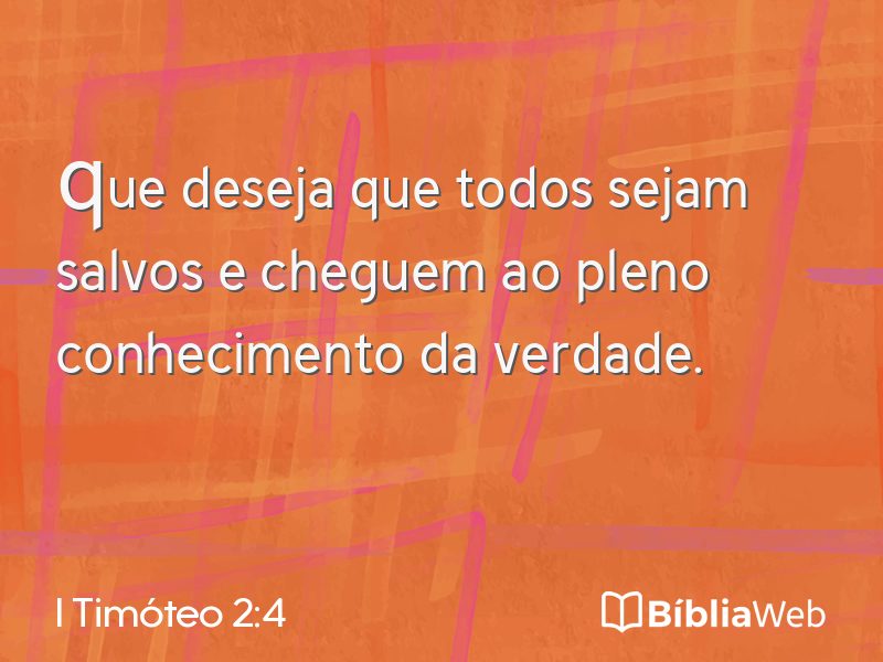 I Timóteo 2:4 em imagem para compartilhar