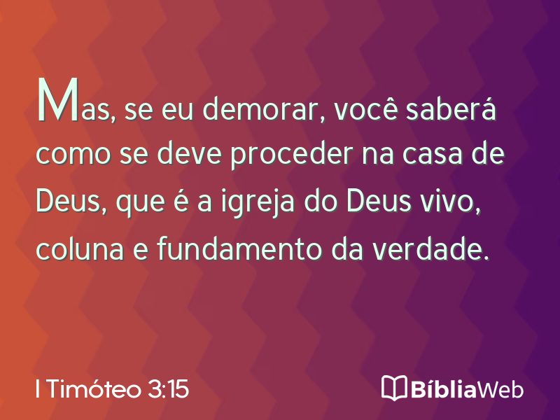 I Timóteo 3:15 em imagem para compartilhar