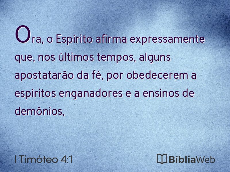 I Timóteo 4:1 em imagem para compartilhar