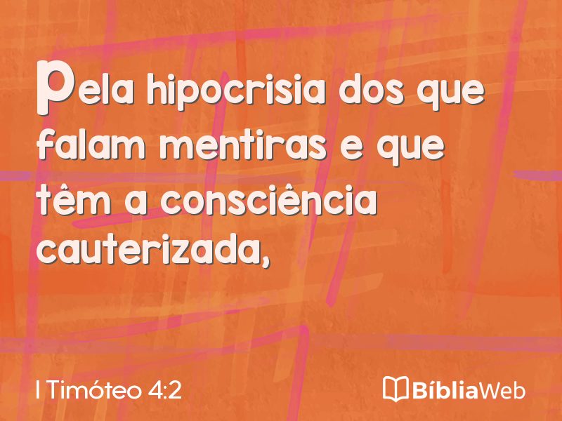 I Timóteo 4:2 em imagem para compartilhar