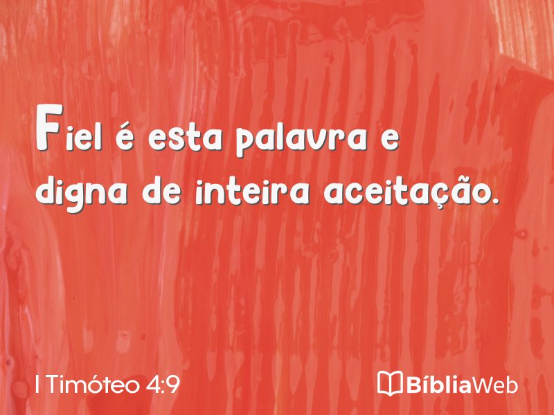 I Timóteo 4:9 em imagem para compartilhar