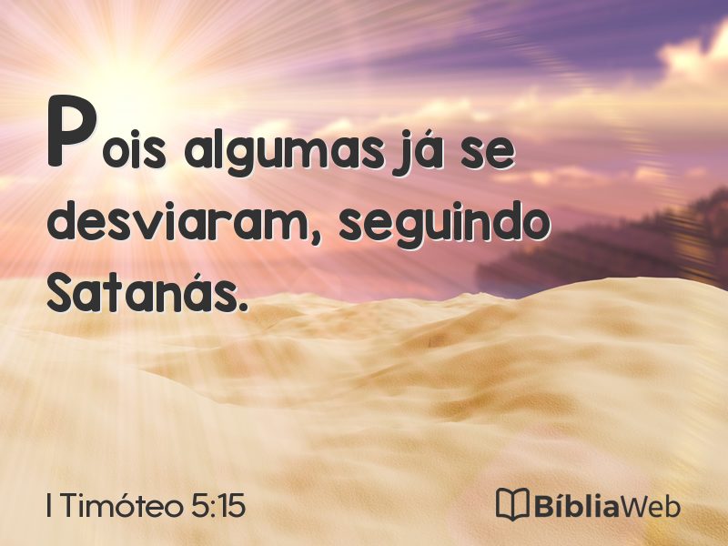 I Timóteo 5:15 em imagem para compartilhar