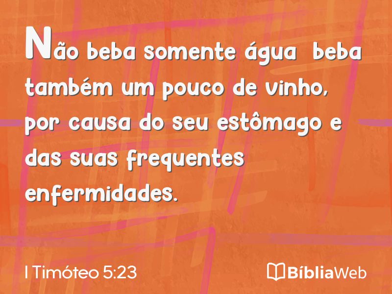 I Timóteo 5:23 em imagem para compartilhar
