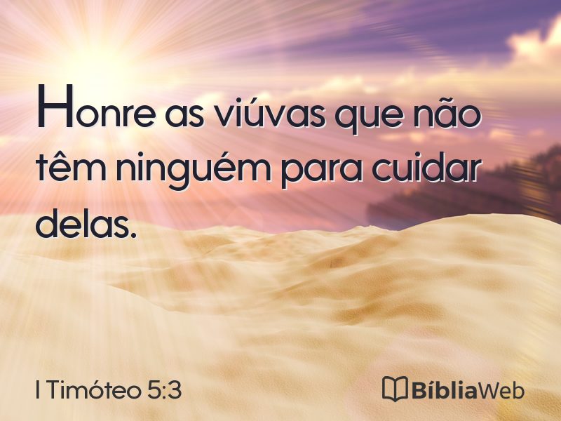 I Timóteo 5:3 em imagem para compartilhar