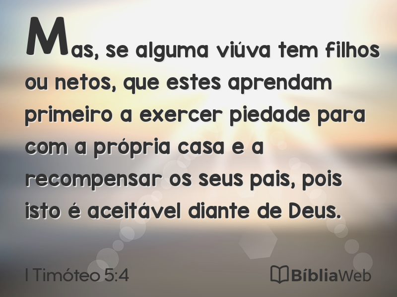 I Timóteo 5:4 em imagem para compartilhar