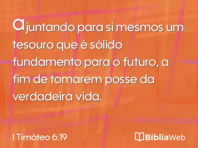 I Timóteo 6:19 em imagem para compartilhar