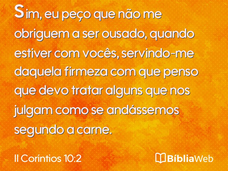 II Coríntios 10:2 em imagem para compartilhar