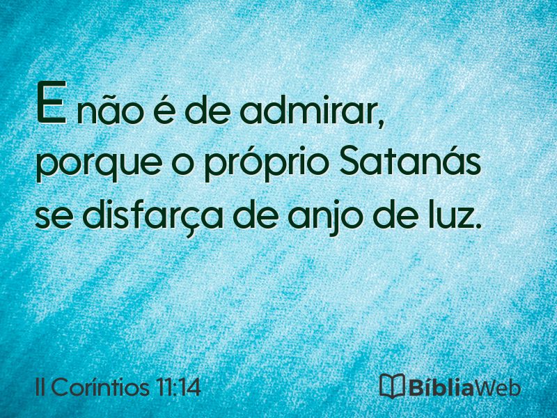 II Coríntios 11:14 em imagem para compartilhar