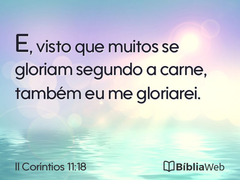 II Coríntios 11:18 em imagem para compartilhar