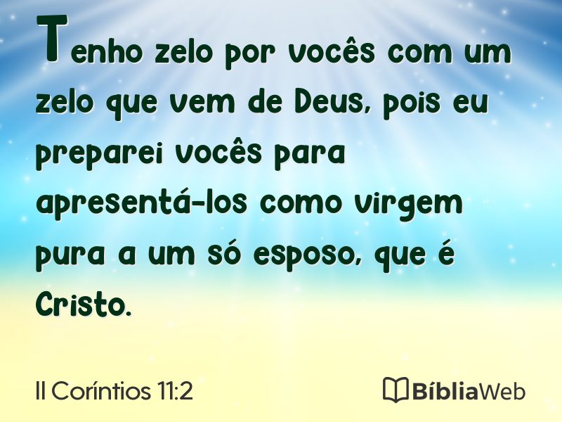 II Coríntios 11:2 em imagem para compartilhar