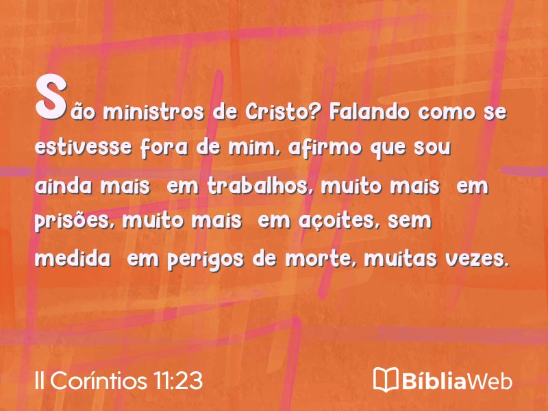 II Coríntios 11:23 em imagem para compartilhar
