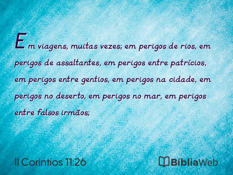 II Coríntios 11:26 em imagem para compartilhar