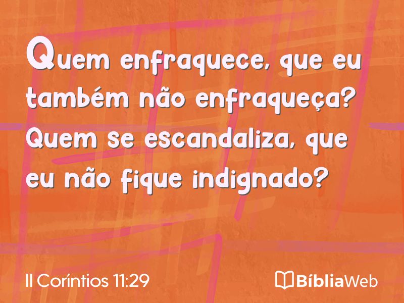 II Coríntios 11:29 em imagem para compartilhar