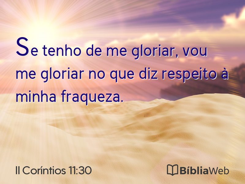 II Coríntios 11:30 em imagem para compartilhar