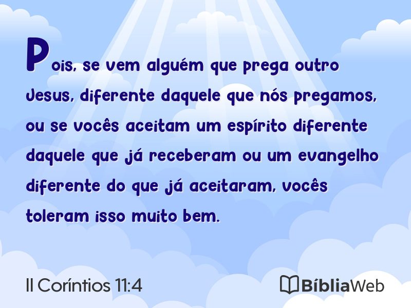 II Coríntios 11:4 em imagem para compartilhar