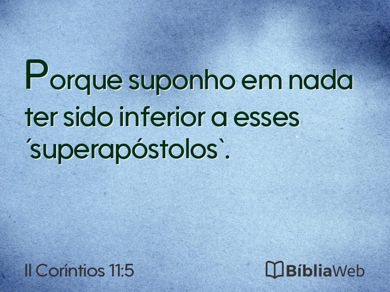 II Coríntios 11:5 em imagem para compartilhar