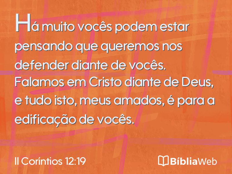 II Coríntios 12:19 em imagem para compartilhar