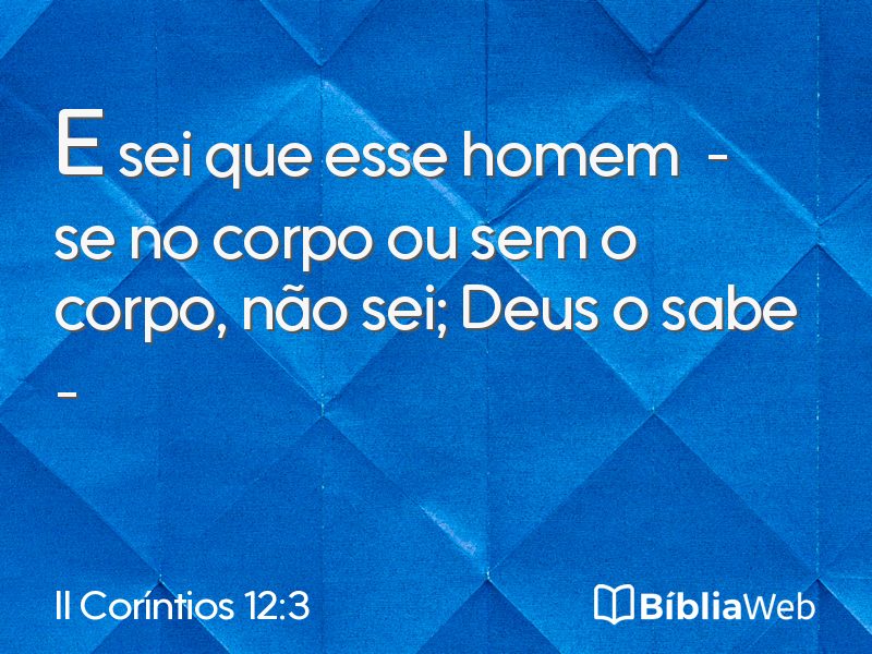 II Coríntios 12:3 em imagem para compartilhar