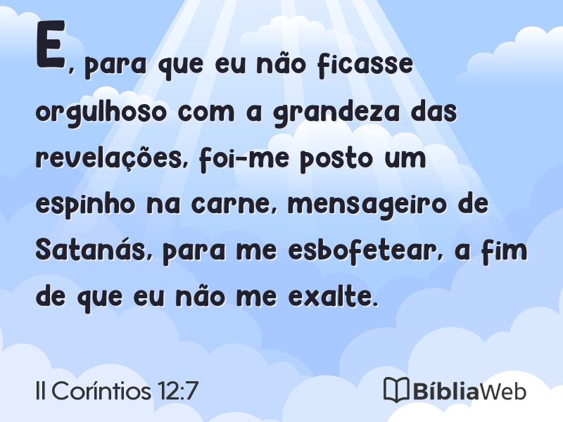 II Coríntios 12:7 em imagem para compartilhar